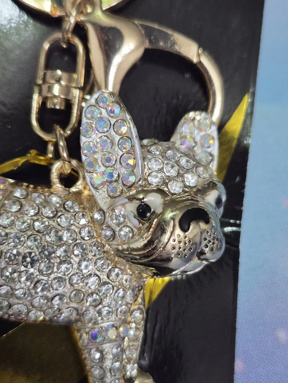 Crystal French Bulldog Keychain